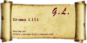 Grama Lili névjegykártya